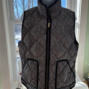 J. Crew Black Puffer Vest